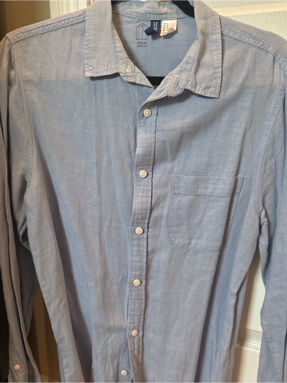 Divided Light Blue Casual Button-Down Shirt